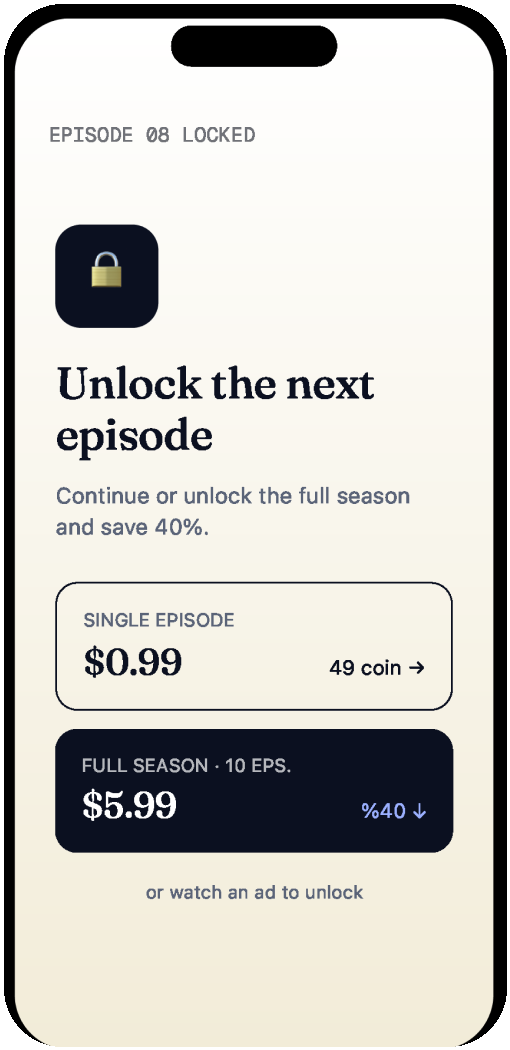 Smart feed unlock screen